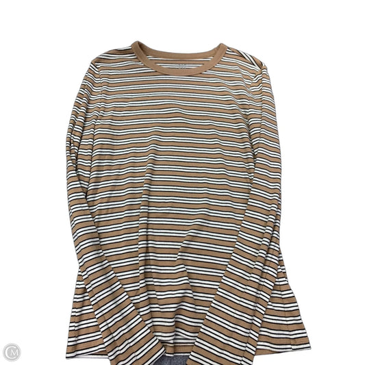Top Long Sleeve By Gap In Brown & White, Size: L