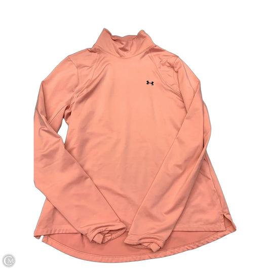 Athletic Top Long Sleeve Collar By Under Armour In Pink, Size: L
