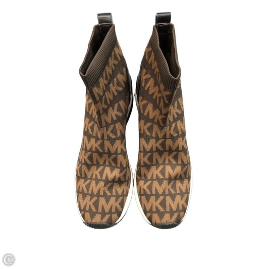 Boots Ankle Heels By Michael By Michael Kors In Brown, Size: 9.5