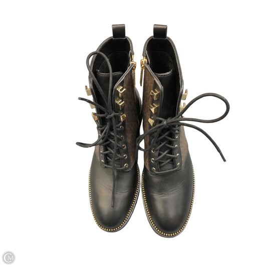 Boots Ankle Flats By Michael By Michael Kors In Black & Brown, Size: 9