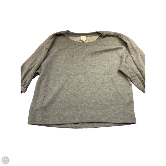 Sweatshirt Crewneck By Maeve In Grey, Size: M