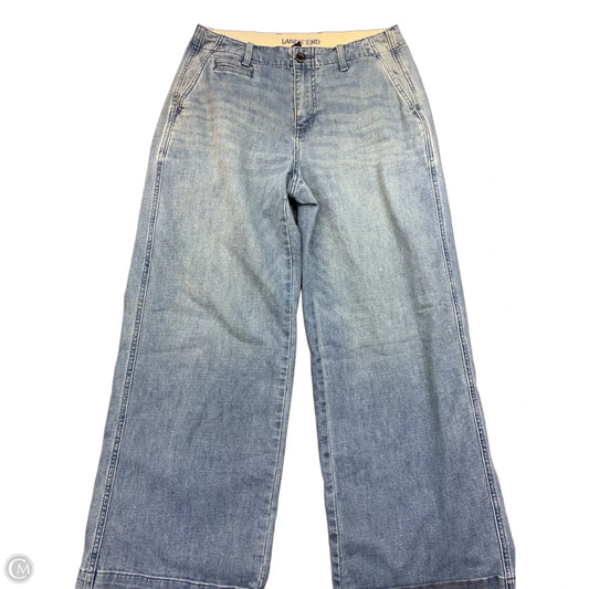 Jeans Wide Leg By Lands End In Blue Denim, Size: 8