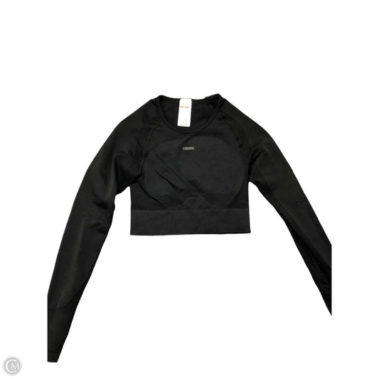 Athletic Top Long Sleeve Crewneck By Gym Shark In Black, Size: S