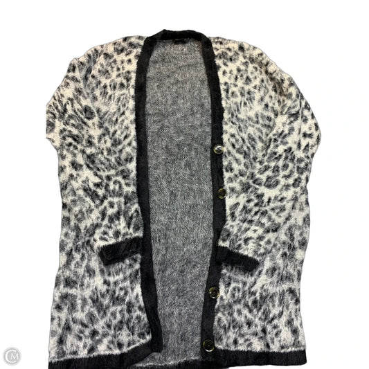 Cardigan By Ann Taylor In Black & Grey, Size: M