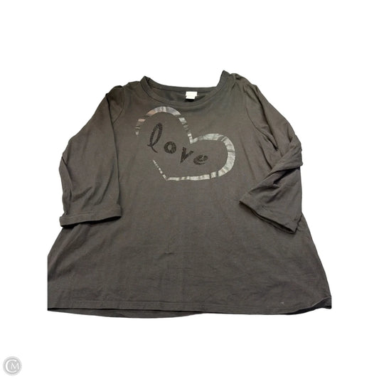 Top Long Sleeve By Chicos In Black, Size: Xl