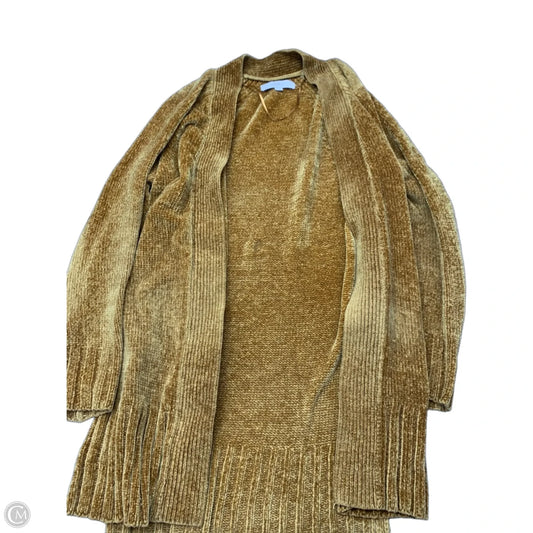 Sweater Cardigan By Loft In Yellow, Size: M