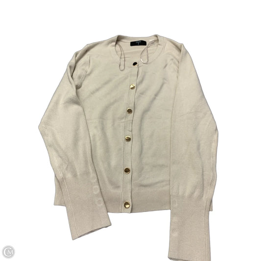 Sweater Cardigan By Tahari In Tan, Size: M