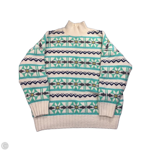Sweater By American Eagle In Blue & White, Size: M