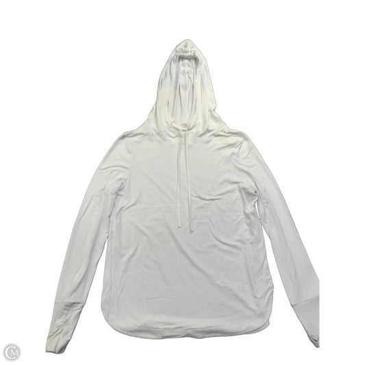 Athletic Sweatshirt Hoodie By Crz Yoga In White, Size: M