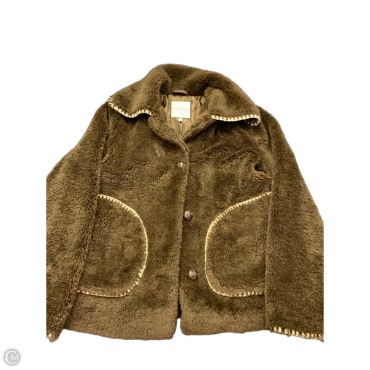 Jacket Faux Fur & Sherpa By Bagatelle In Brown, Size: S