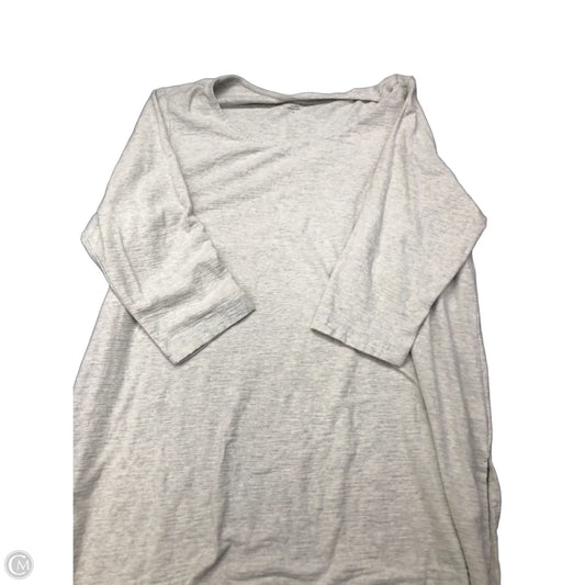 Top 3/4 Sleeve By Pure Jill In Grey, Size: Xl