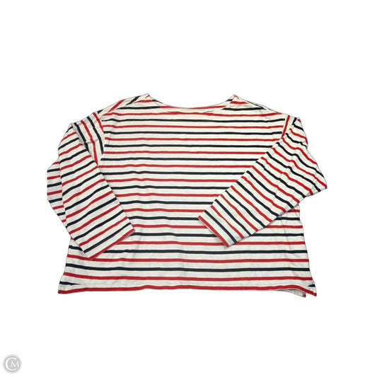 Top Long Sleeve By Old Navy In Red & White, Size: 1x
