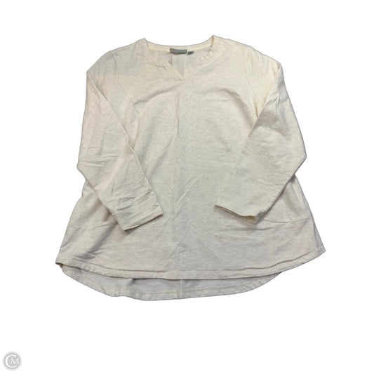 Athletic Sweatshirt Crewneck By D&co. In Cream, Size: Lp