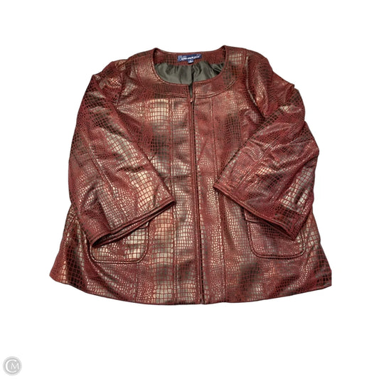 Jacket Other By Susan Graver In Black & Red, Size: L