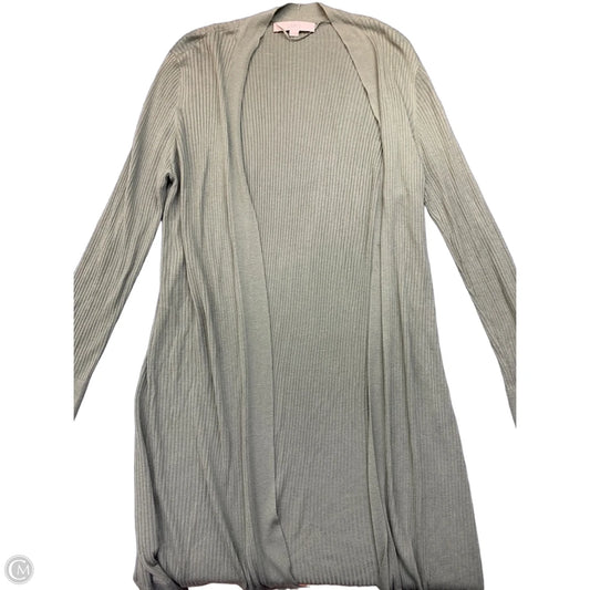 Sweater Cardigan By Loft In Green, Size: L