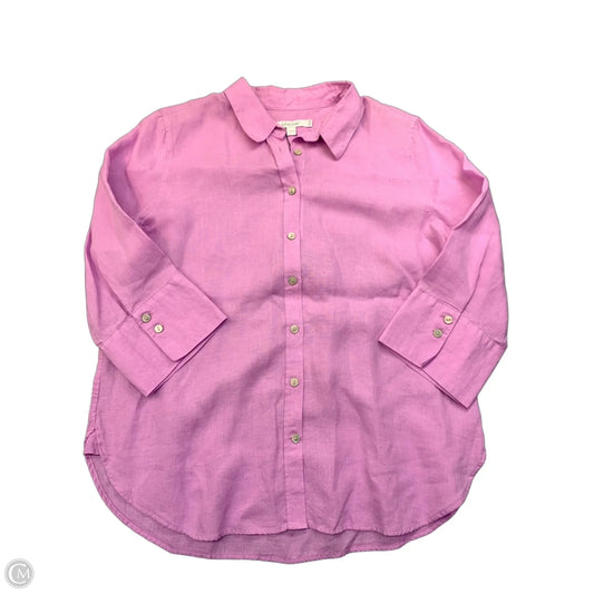 Top 3/4 Sleeve By Chicos In Purple, Size: 10