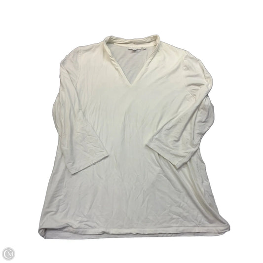 Top Long Sleeve By Chicos In White, Size: L