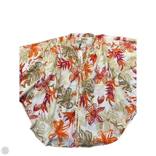 Top Long Sleeve By Chicos In Orange & Pink, Size: 12