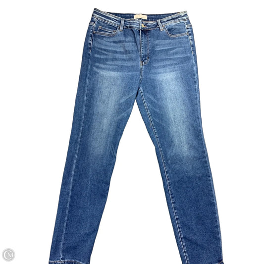 Jeans Straight By Vervet In Blue Denim, Size: 14