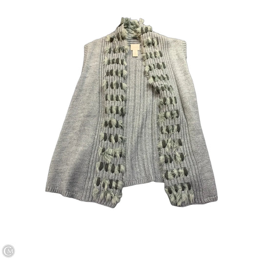 Vest Sweater By Chicos In Grey, Size: 8