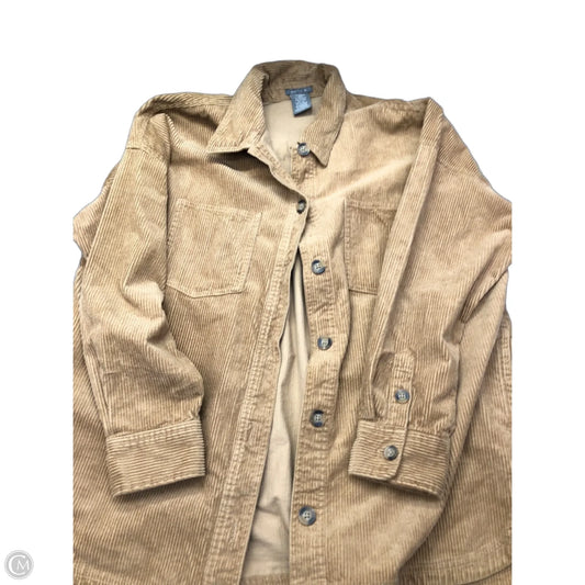 Jacket Shirt By Matty M In Brown, Size: Xxl