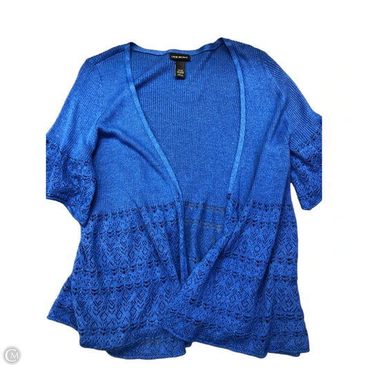 Sweater Cardigan By Lane Bryant In Blue, Size: 3x