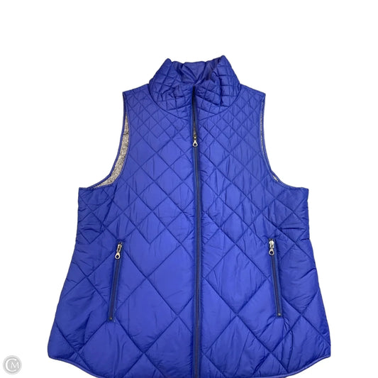 Vest Puffer & Quilted By Bass In Blue, Size: L