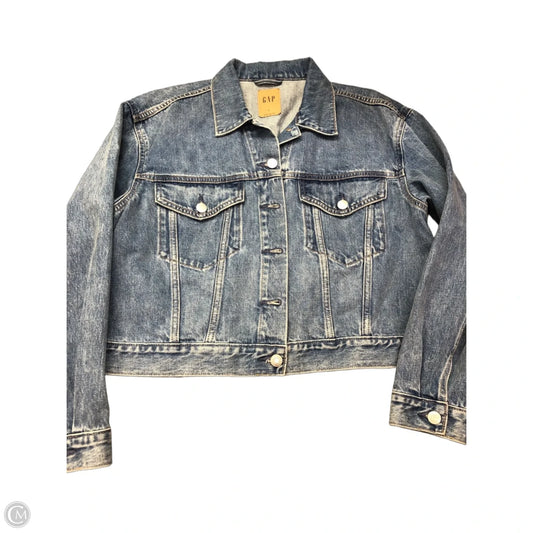 Jacket Denim By Gap In Blue Denim, Size: L