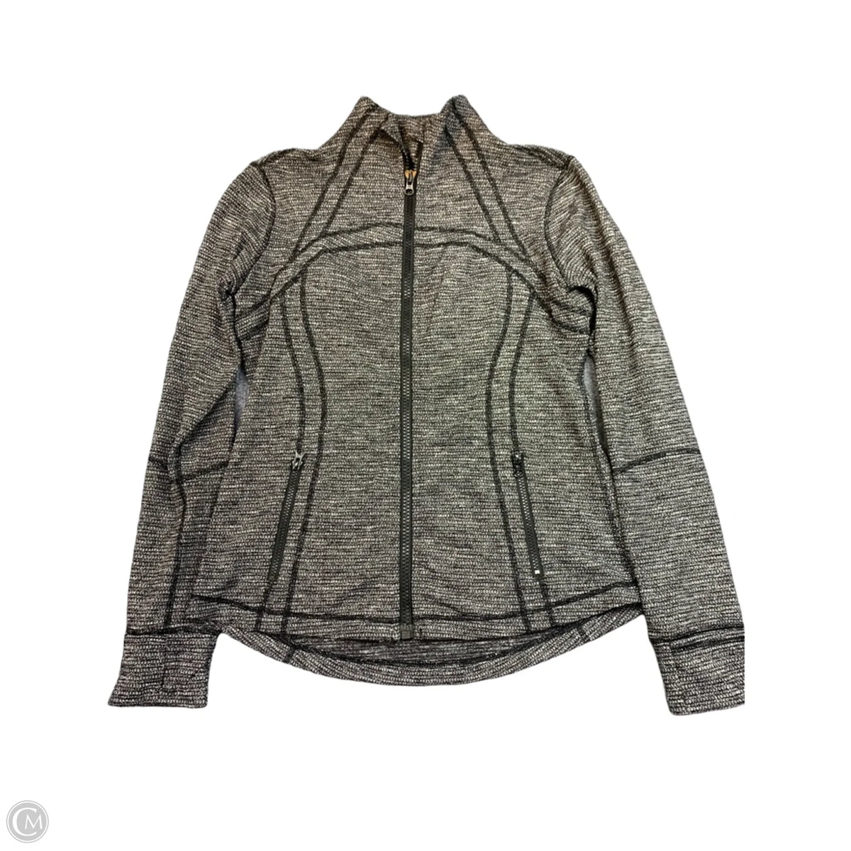 Athletic Jacket By Lululemon In Grey, Size: L