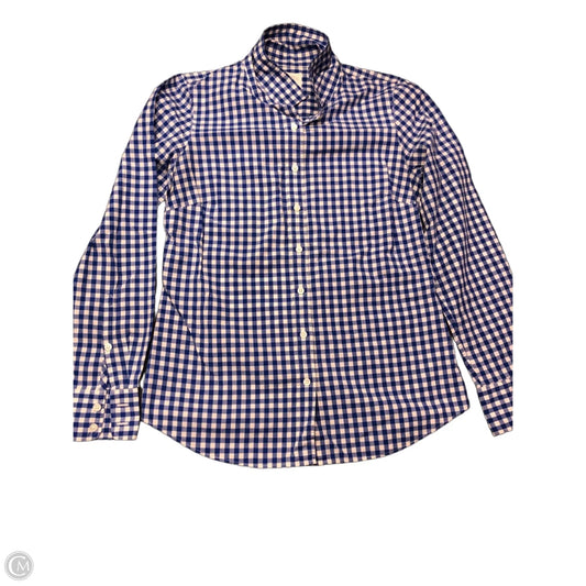 Top Long Sleeve By J. Crew In Blue & White, Size: S