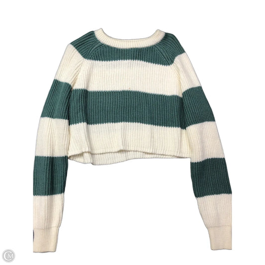 Sweater By Forever 21 In Green & White, Size: S
