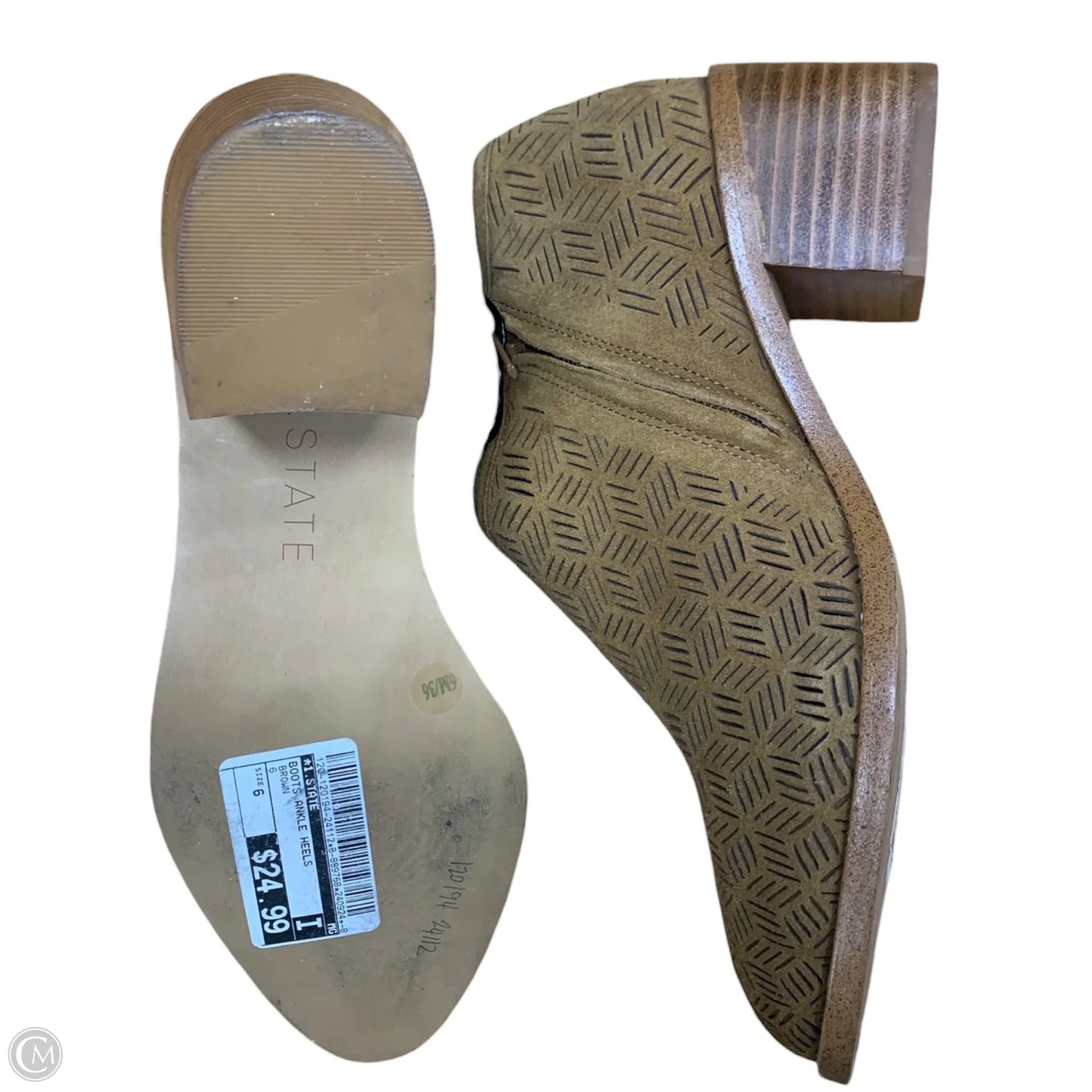 Boots Ankle Heels By 1.state In Brown, Size: 6