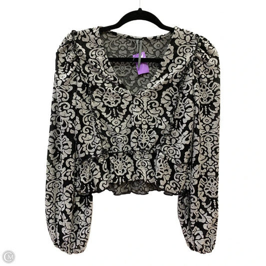 Top Long Sleeve By Anthropologie In Black, Size: S