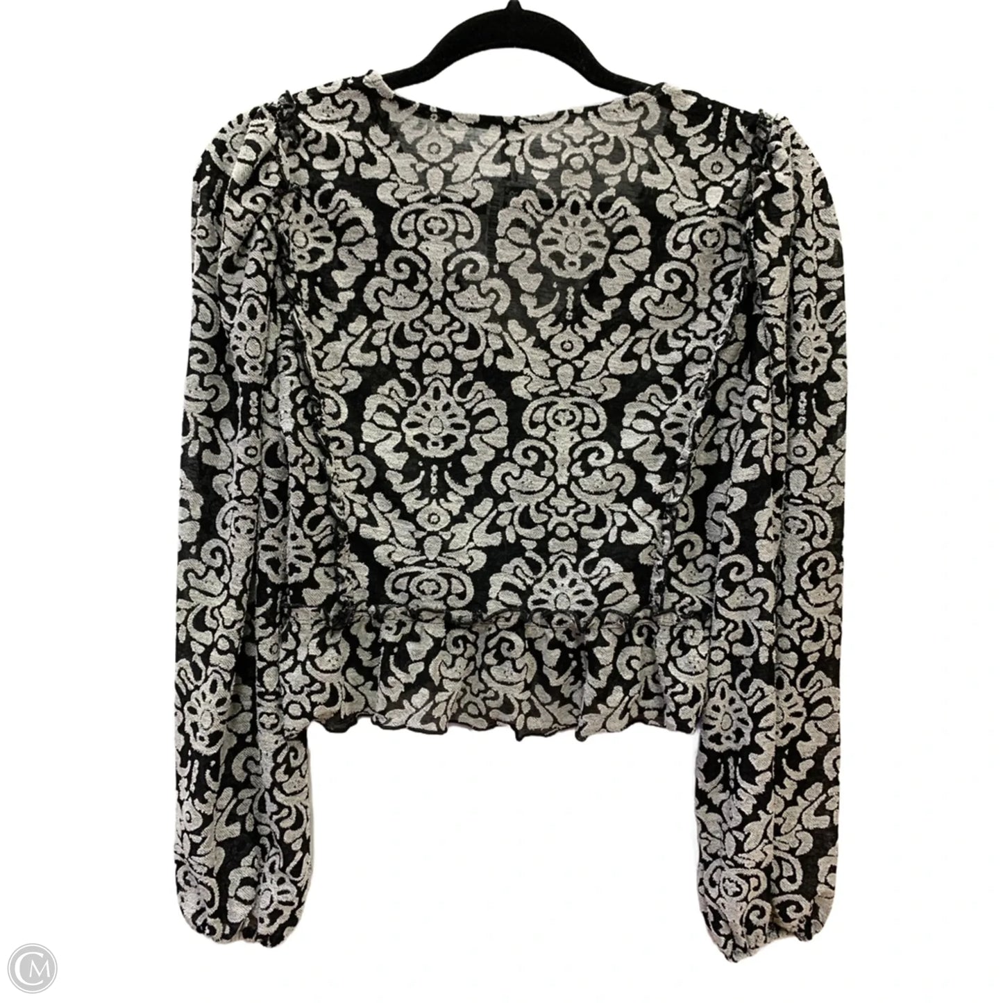 Top Long Sleeve By Anthropologie In Black, Size: S