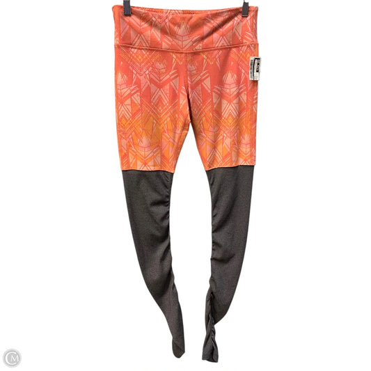 Athletic Leggings By Alo In Orange, Size: M