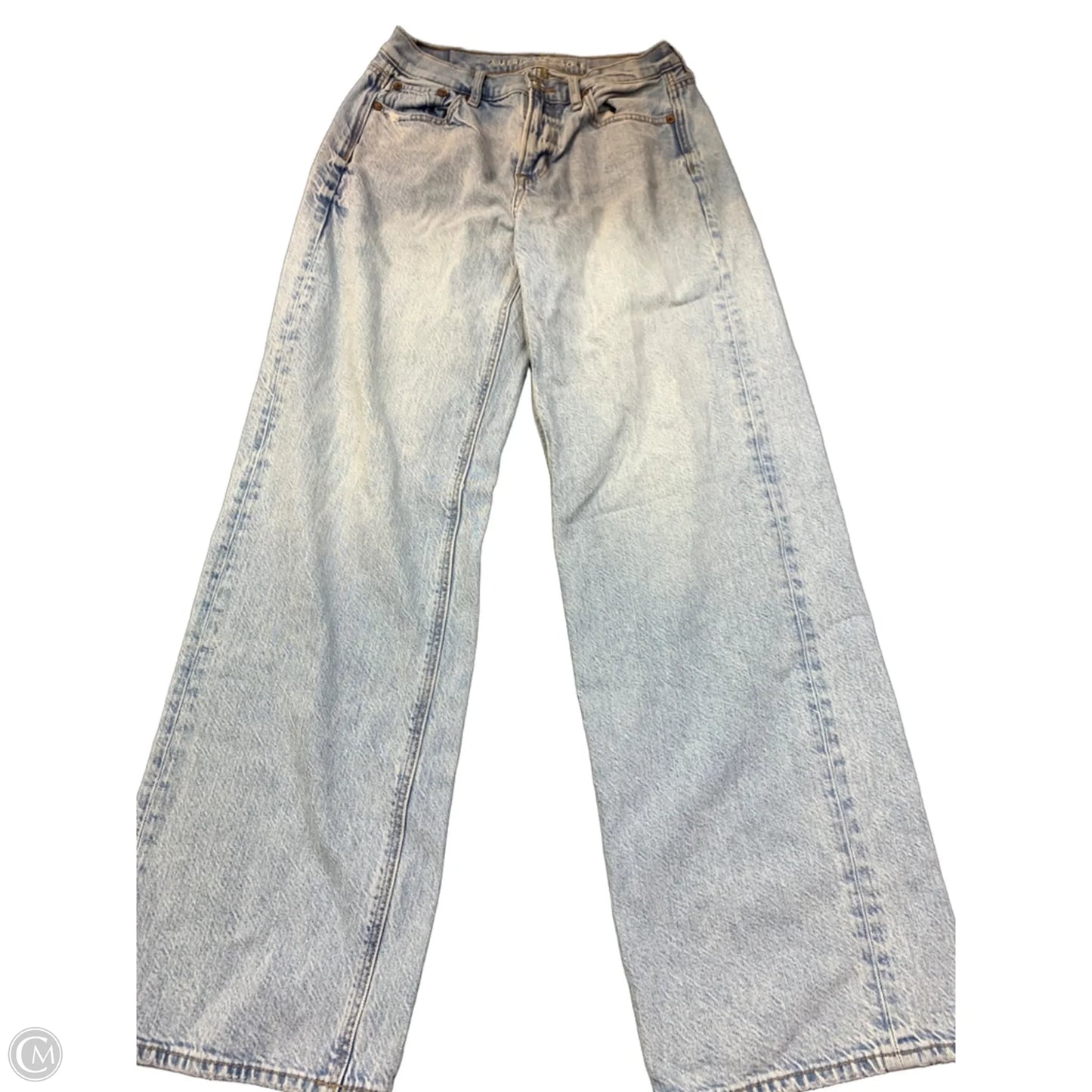 Jeans Straight By American Eagle In Blue Denim, Size: 2