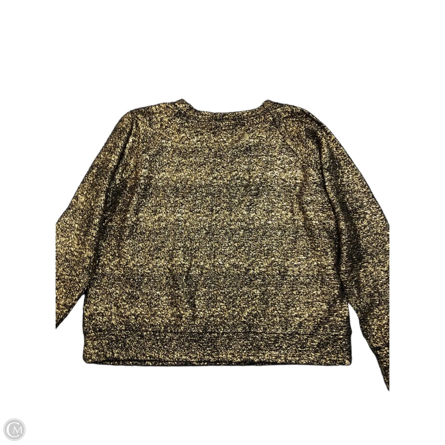 Top Long Sleeve By Gb In Black & Gold, Size: M