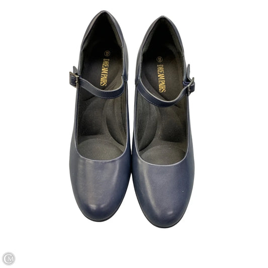 Shoes Heels Block By Dream Pairs In Navy, Size: 11