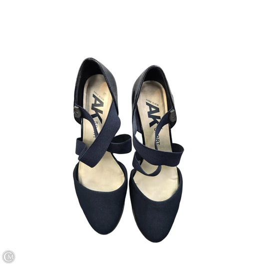 Shoes Heels Wedge By Anne Klein In Navy, Size: 10