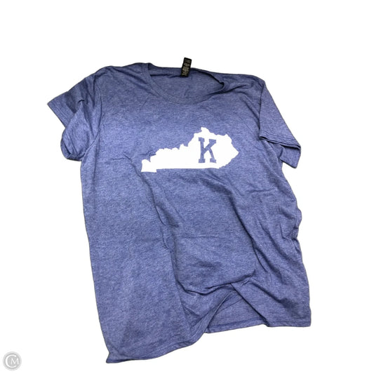 Top Short Sleeve By Anvil In Blue, Size: Xl