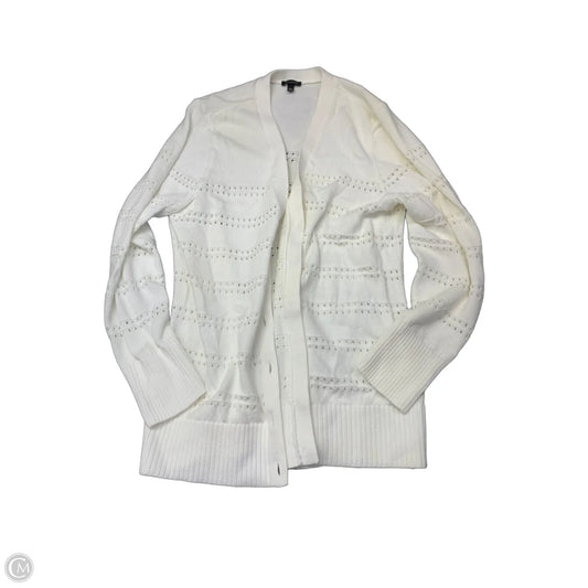 Sweater Cardigan By Talbots In White, Size: L