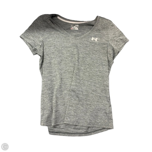 Athletic Top Short Sleeve By Under Armour In Grey, Size: Xl