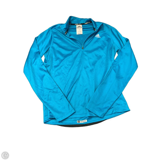 Athletic Sweatshirt Collar By Adidas In Blue, Size: S