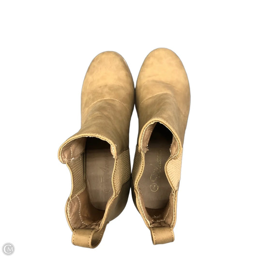 Boots Ankle Heels By Athlefit In Brown, Size: 7