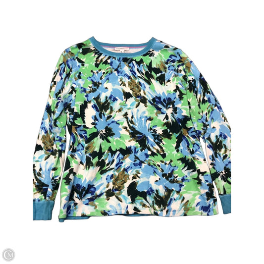Sweater By Isaac Mizrahi In Blue & Green, Size: L
