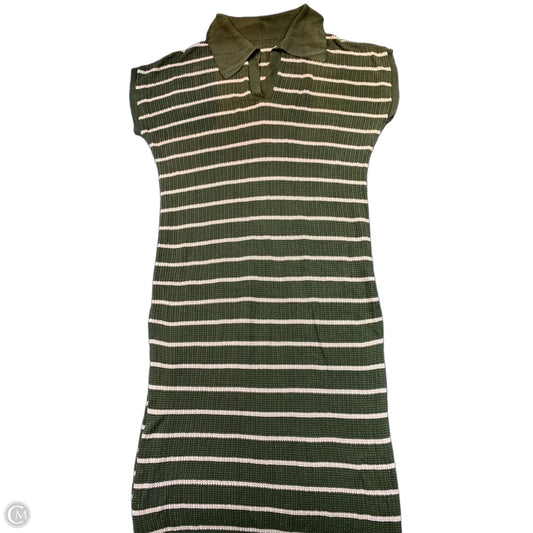 Dress Sweater By Clothes Mentor In Cream & Green, Size: L