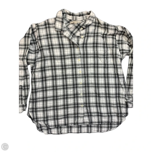 Top Long Sleeve By Loft In Black & White, Size: Xl
