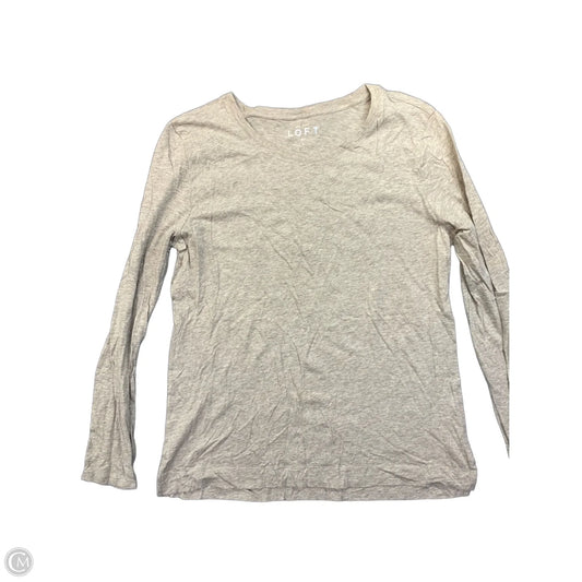 Top Long Sleeve By Loft In Tan, Size: L