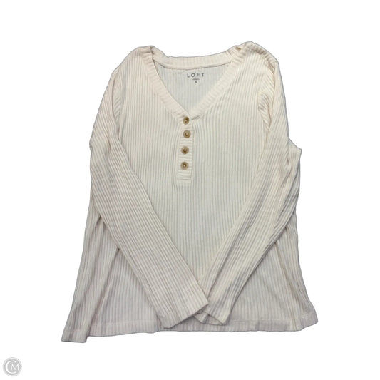 Sweater By Loft In Cream, Size: Xl