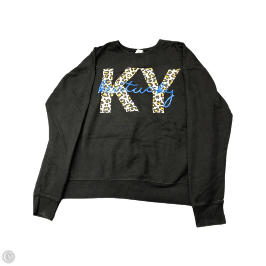 Sweatshirt Crewneck By Tultex In Black & Blue, Size: M